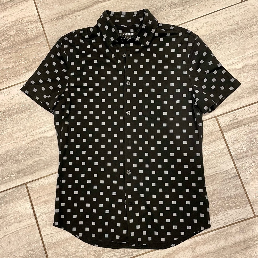 Express XS mens button-up t-shirt
